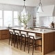 preview thumbnail 60 of 115, Gracie Modern Bar Stool, Boucle Upholstered Chair and Brushed Wooden Legs