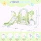 preview thumbnail 14 of 18, 6-in-1 Toddler Slide and Swing Set - Kids Playground Climber Playset with Soccer Goal, 2 Basketball Hoops, and Ring