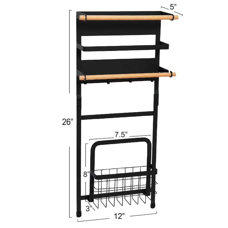 Household Essentials Metal Magnetic Organizer Rack