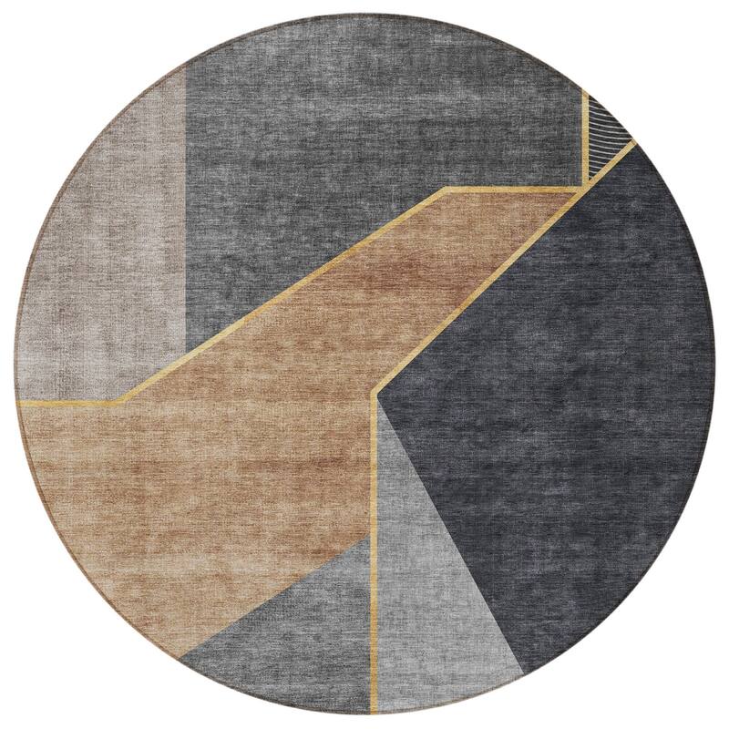 HomeRoots Geometric Transitional Rectangle Outdoor Rug
