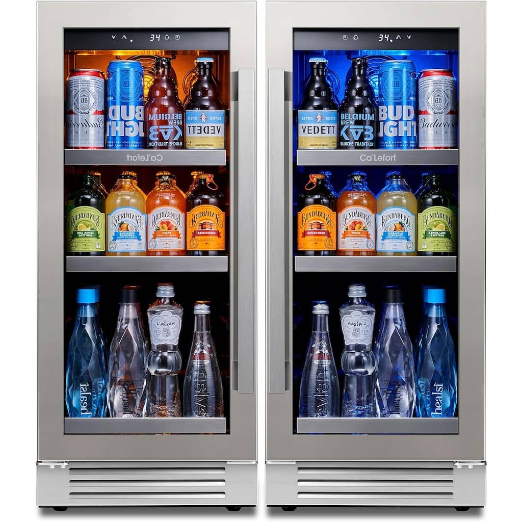 TWO Beverage Refrigerator 160 Can Beverage Cooler Center (Set of 2x15inch) - 30 inch