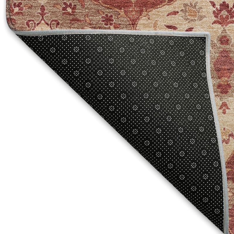 Machine Washable Indoor/ Outdoor Traditional Panel Chantille Rug