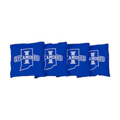 Indiana State Black Cornhole Bags