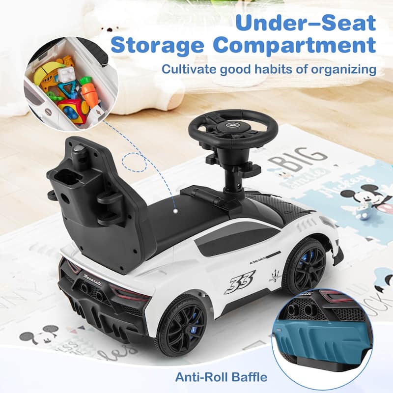 Costway 3-in-1 Ride on Push Car Maserati Licensed Foot to Floor Kids - See Details