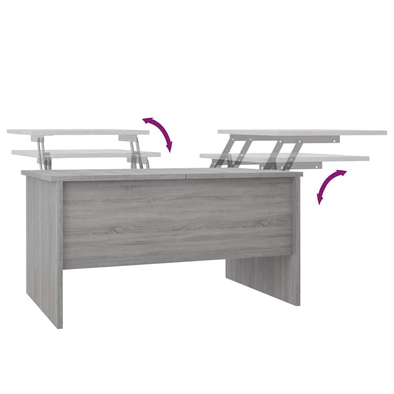 vidaXL Coffee Table Lift Top End Table Accent Side Sofa Table Engineered Wood - 31.5" x 19.7" x 16.7"
