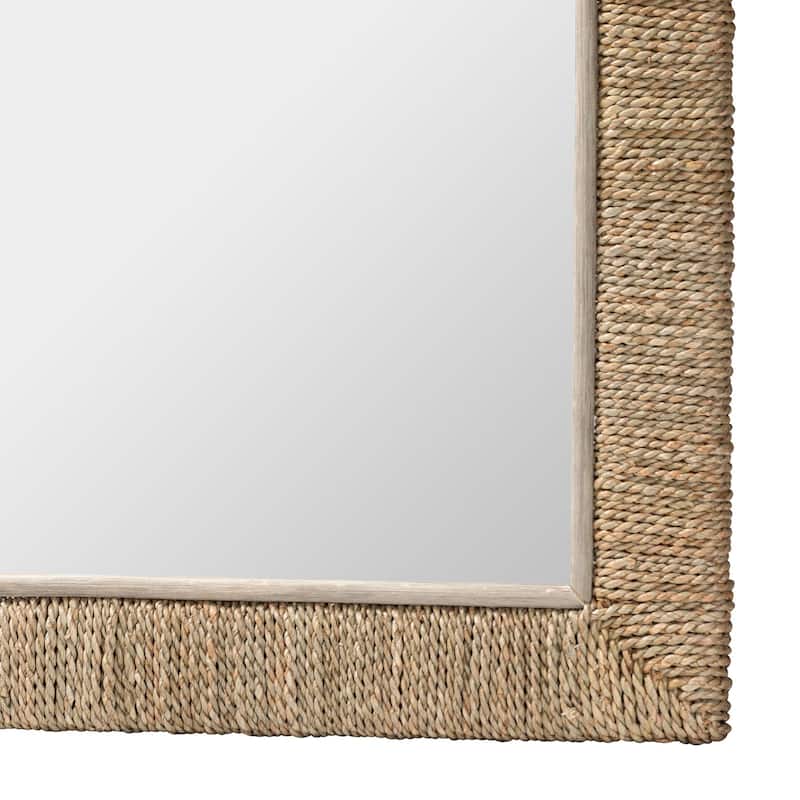 Geralyn Japandi Natural Seagrass Wall Mirror