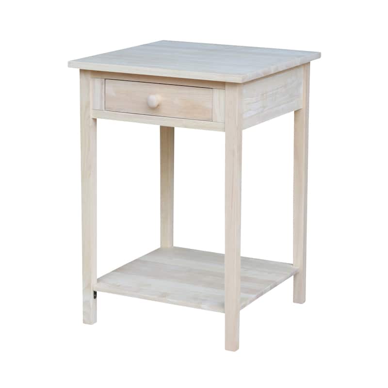 The Gray Barn Moonshine Unfinished Bedside Table - Unfinished - Wood