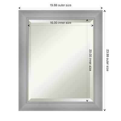 Beveled Wall Mirror - Flair Polished Nickel Frame