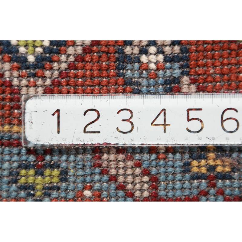 Ivory & Orange Medallion Heriz Serapi Indian Area Rug 9x12 - 9' x 12'