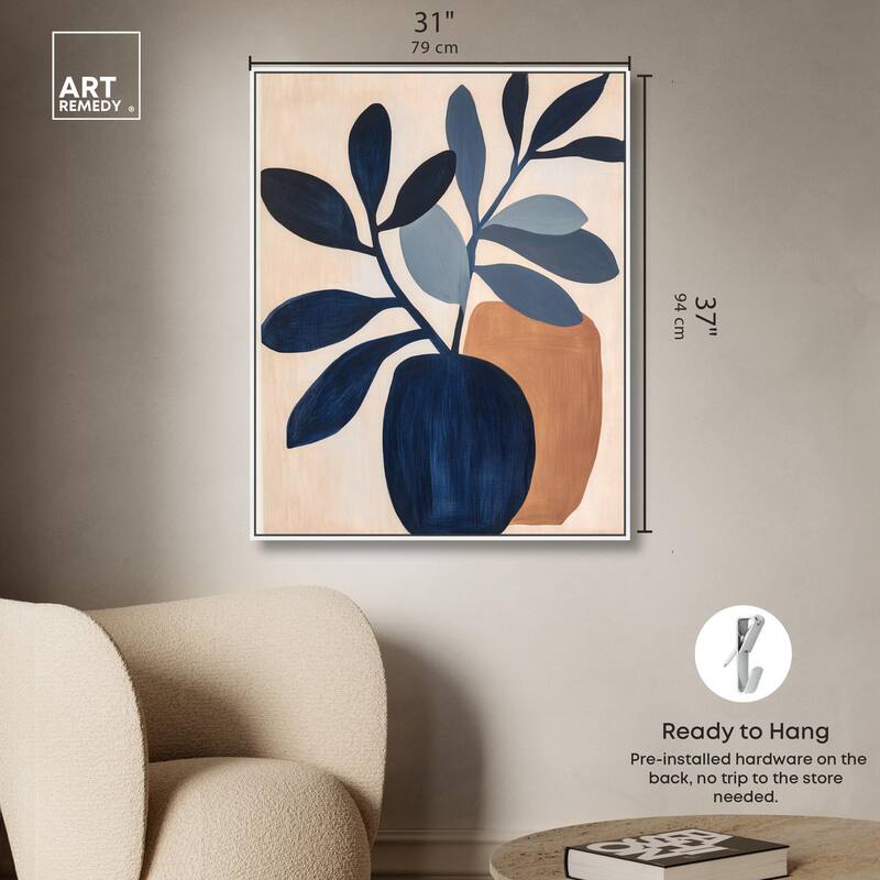 Blue Matisse Jar I Canvas by Art Remedy