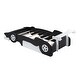 preview thumbnail 5 of 12, Twin Size Race Car-Themed Platform Bed with Wheels , Sturdy Construction and Safety Rails for Exciting Bedrooms