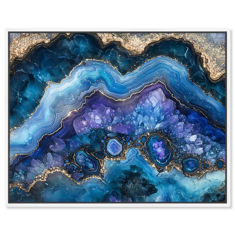 Galactic Geode II Canvas by Art Remedy - White - 30" x 24"