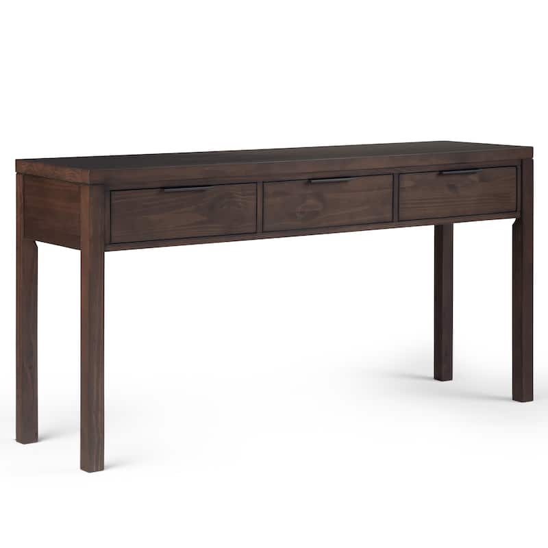 WYNDENHALL Fabian 60 inch Wide Solid Wood Contemporary Console Table - 60" W x 16" D x 30" H