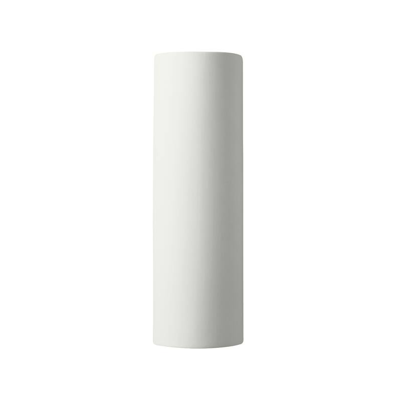 Justice Design Group Ambiance ADA Tube Outdoor Closed Top Wall Sconce - Bisque