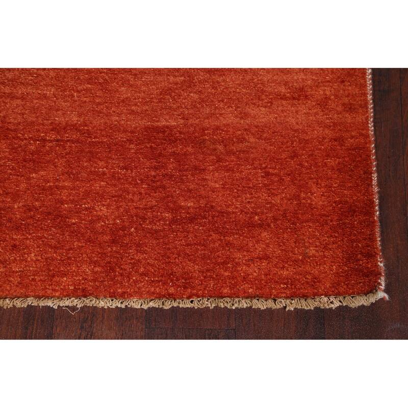 Contemporary Gabbeh Kashkoli Oriental Wool Runner Rug Hand-knotted - 3'2" x 15'7"