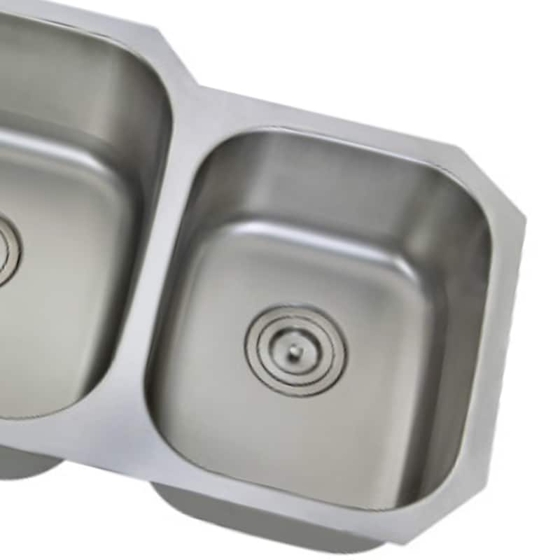 CB HOME 31" Classic Undermount Double Bowl Kitchen Sink, Undercounter 60/40 Big Bowl & Small Bowl Stainless Steel Sink Kitchen