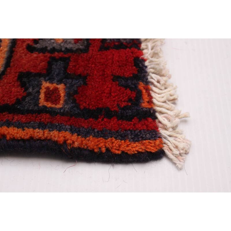 ECARPETGALLERY Hand-knotted Andelz Red Wool Rug - 4'5 x 10'0