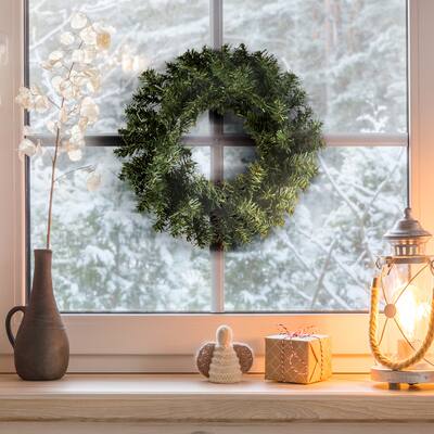 10" Mini Pine Wreath - Natural Green