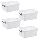 preview thumbnail 6 of 5, HANAMYA Stackable Storage Basket Organizer with Handle | Storage Bin, Set of 4 20 Liter, Set of 4