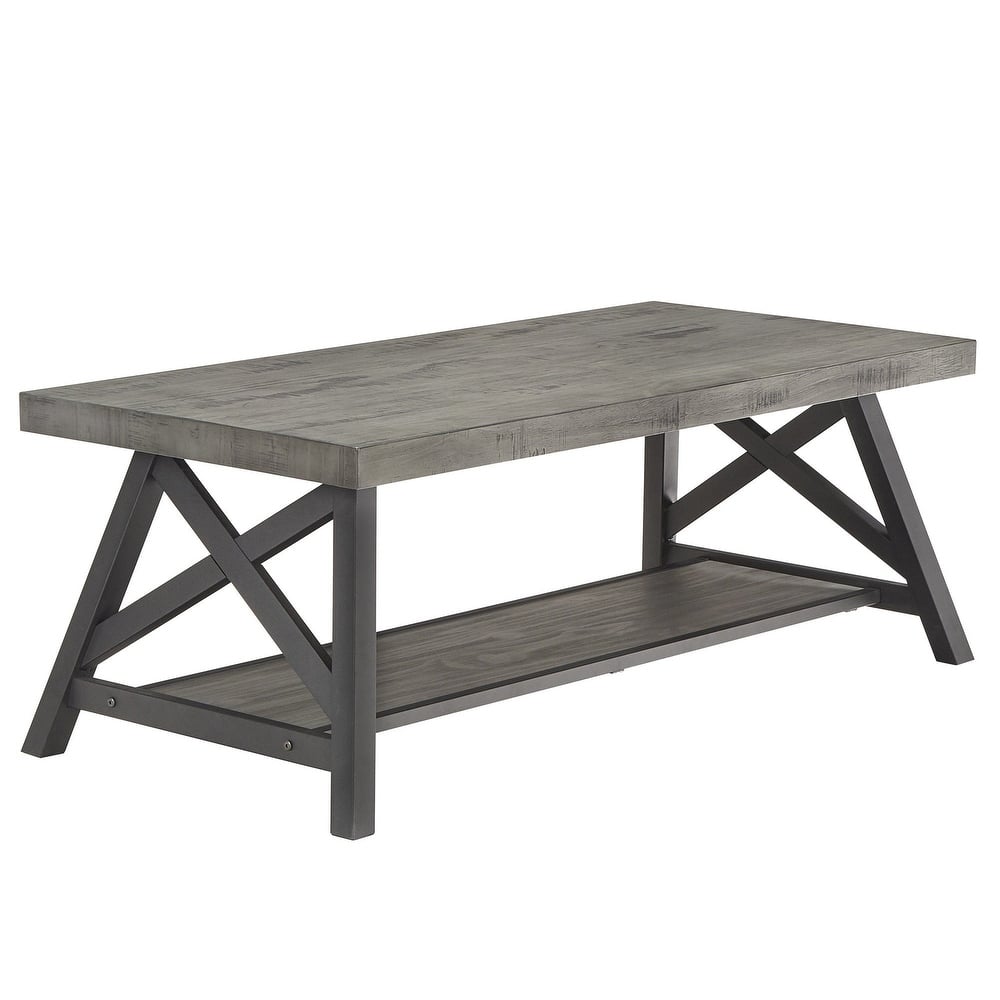 Bryson Rustic X-Base Accent Tables by iNSPIRE Q Classic
