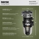 preview thumbnail 6 of 8, 1/3 HP Continuous Feed Garbage Disposal for Kitchen Sinks with Power Cord and Accessories Included - Black and Grey