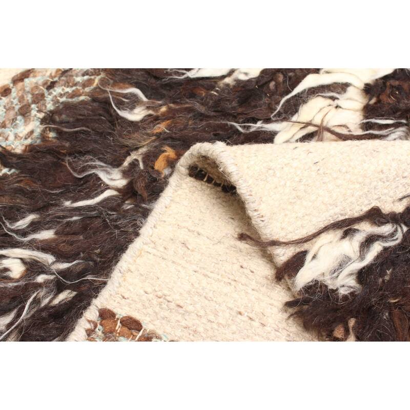 ECARPETGALLERY Hand-knotted Tangier Cream Wool Rug - 5'4 x 7'9