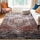 preview thumbnail 9 of 38, Ombre Vintage Area Rug Distressed Washable Living Room Bedroom Rug Indoor Carpet Ultra-Thin Soft Rug Non-Slip Rust Multi - 10*13ft