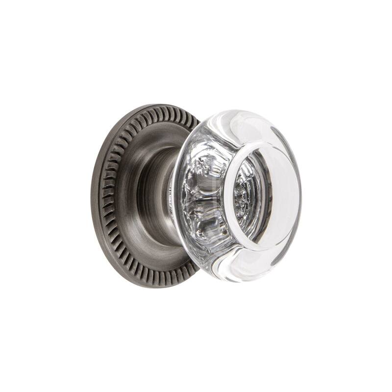 Grandeur BORD-CRYS-KNOB-NEWP Bordeaux 1-3/8" Luxury Crystal Vintage - Antique Pewter