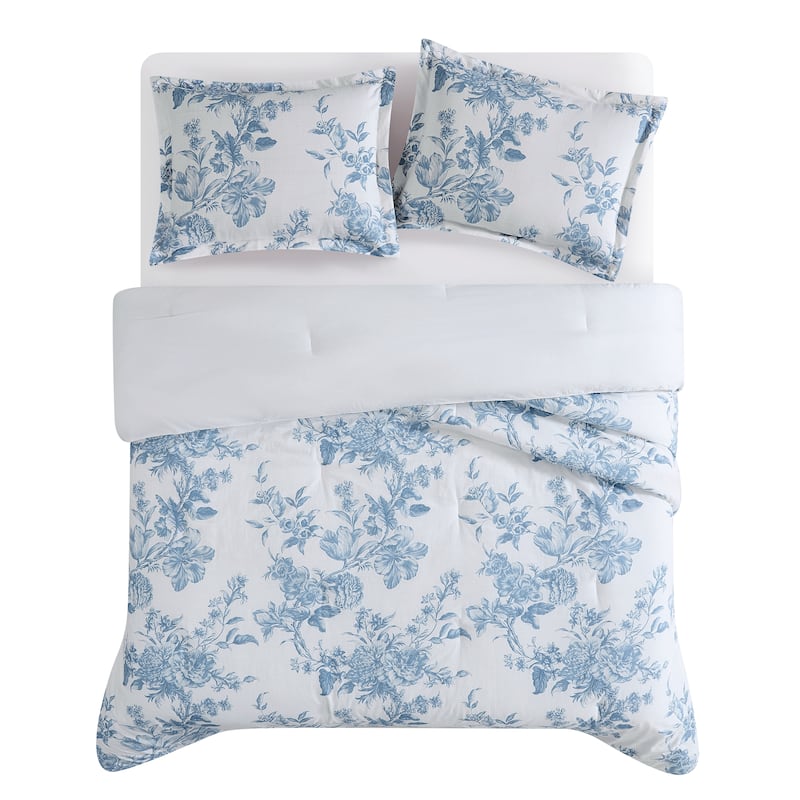 Shabby Chic Floral Toile Comforter Set