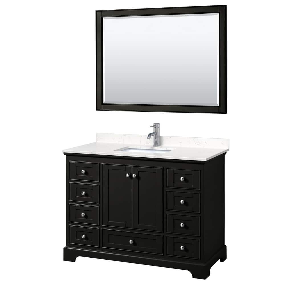 Wyndham Collection Deborah 48" Free Standing Single Basin Vanity Set