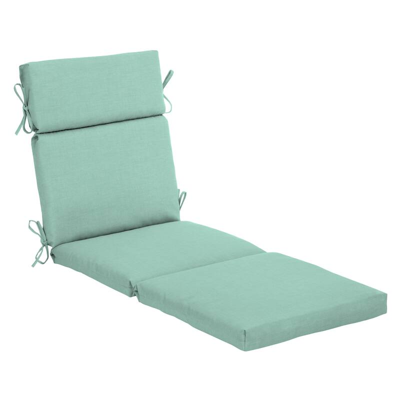Arden Selections Leala Texture Outdoor Chaise Lounge Cushion - 77 in L x 22 in W x 3.5 in H - Aqua Leala