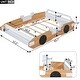 preview thumbnail 5 of 6, Natural Full Size Racing Car Platform Bed with Adjustable Gear