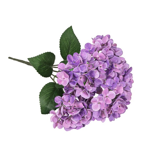 Set of 2 Natural Touch Purple Artificial Hydrangea Flower Stem