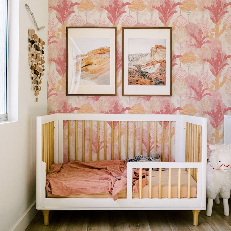 A-Street Prints Ari Pink Desert Oasis Wallpaper