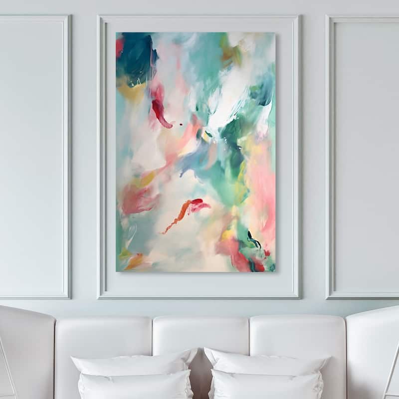 Wynwood Studio Abstract Preludio Green and Mint Green Modern & Contemporary Wall Art Canvas Print - 45 x 30
