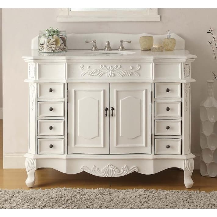 42 Inch Classic style antique white Bathroom Sink Vanity
