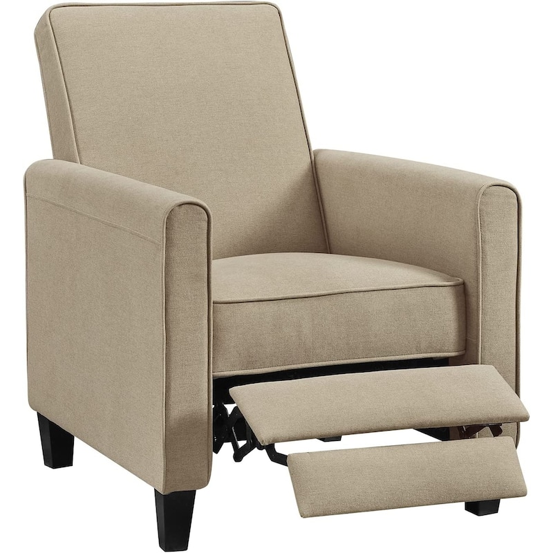 Landon Pushback Recliner Chairs Reclining Chair Home Theater Recliner Small Recliners for Small Spaces with Adjustable Footrest - Mocha