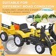 preview thumbnail 3 of 8, Pedal-Powered Construction Digger Toy with Trailer & Durable Design for Kids - Yellow