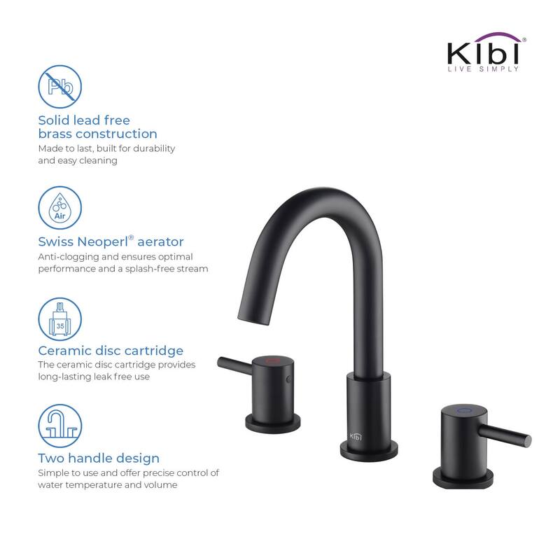 Circular 8-inch Widespread Basin Faucet