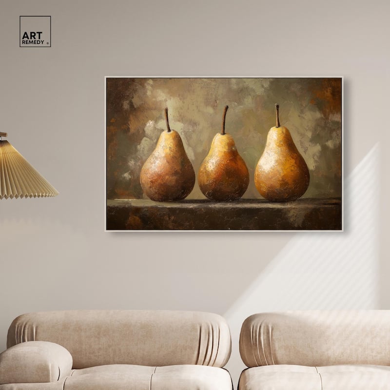 Pear Trio Canvas by Art Remedy