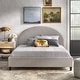preview thumbnail 2 of 13, angelo:HOME Ava Mid-Century Upholstered Queen Platfom Bed