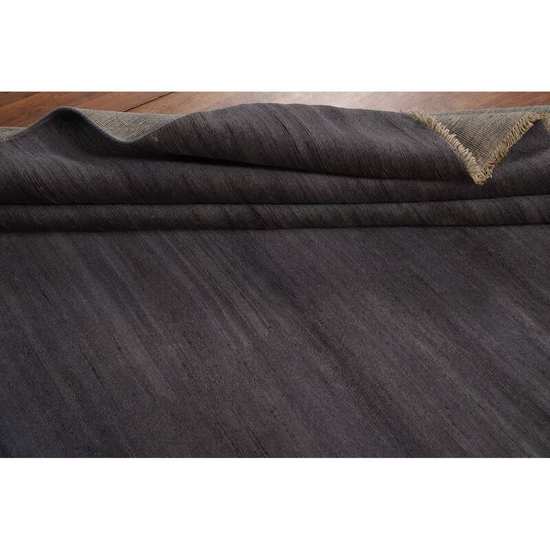 Grays & Blues Modern Gabbeh Oriental Area Rug Hand-Knotted Wool Carpet - 6'5" x 9'5"