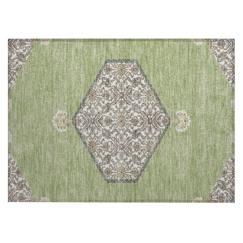 Machine Washable Indoor/ Outdoor Traditional Chantille Rug