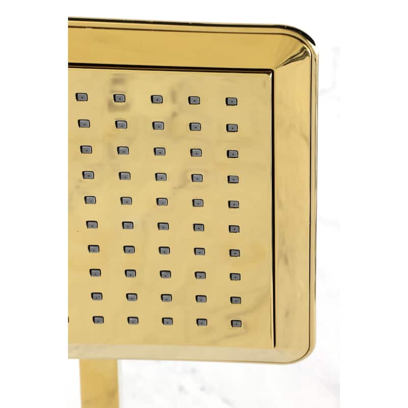 Kingston Brass Claremont 9-5/8 Inch Square Shower Head with Shower Arm