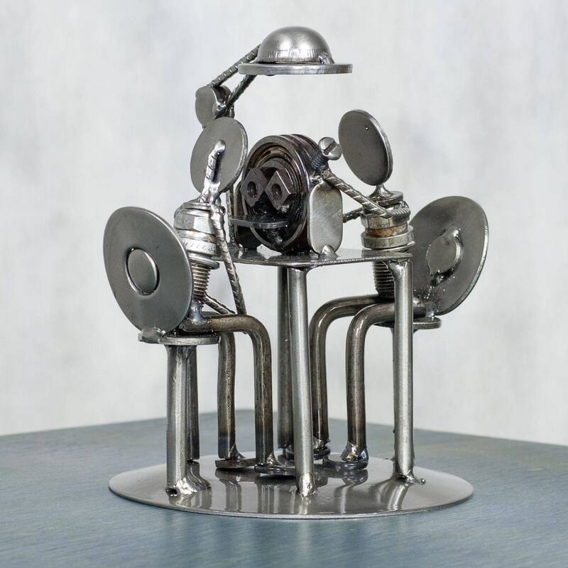 Auto Parts 'Rustic Eye Exam' Sculpture