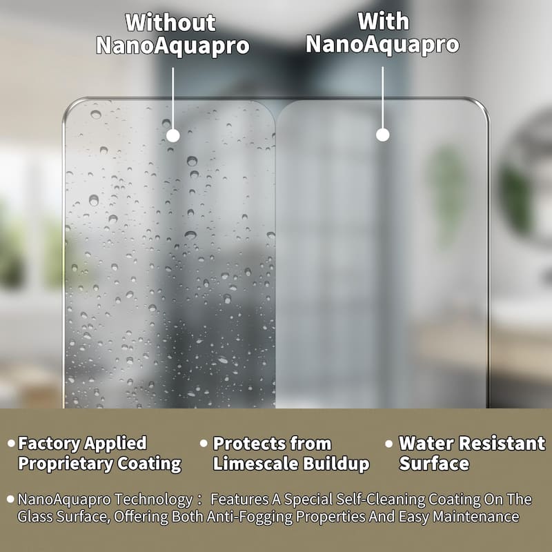 Modland 36'' x 71'' Corner Sliding Shower Door - Self-Cleaning Glass, Magnetic Seal, Matte Black / White