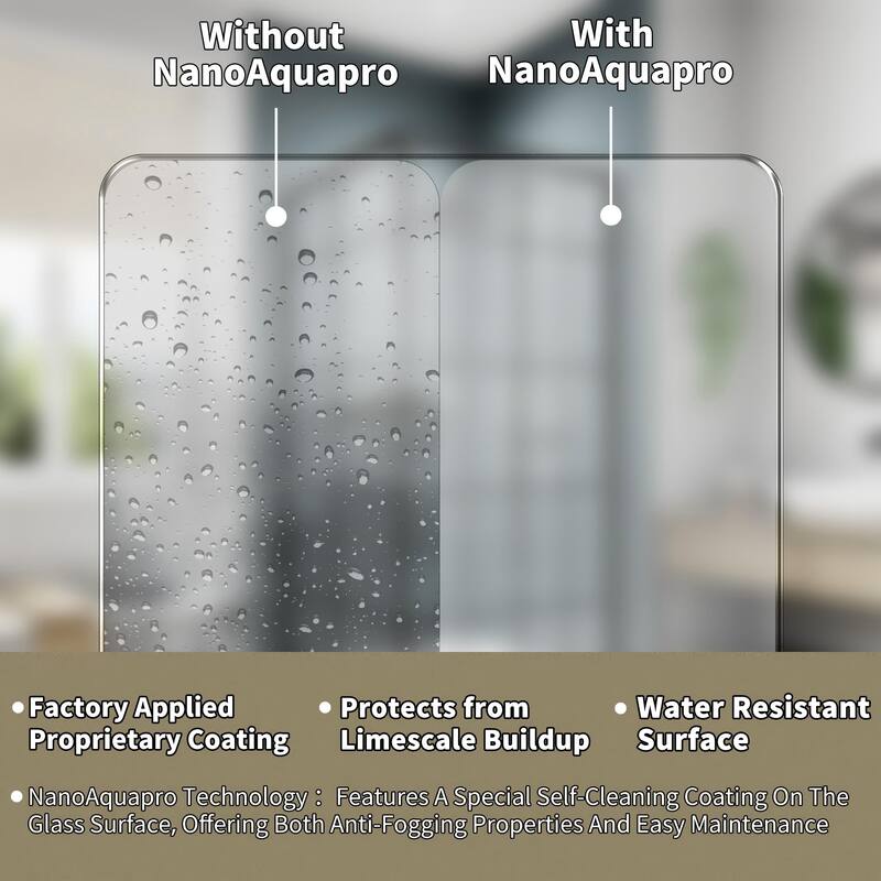 Modland 36x71''H Corner Double Sliding Shower Door with 6mm Tempered Glass for Space-Saving Sliding Design, Black/Gold