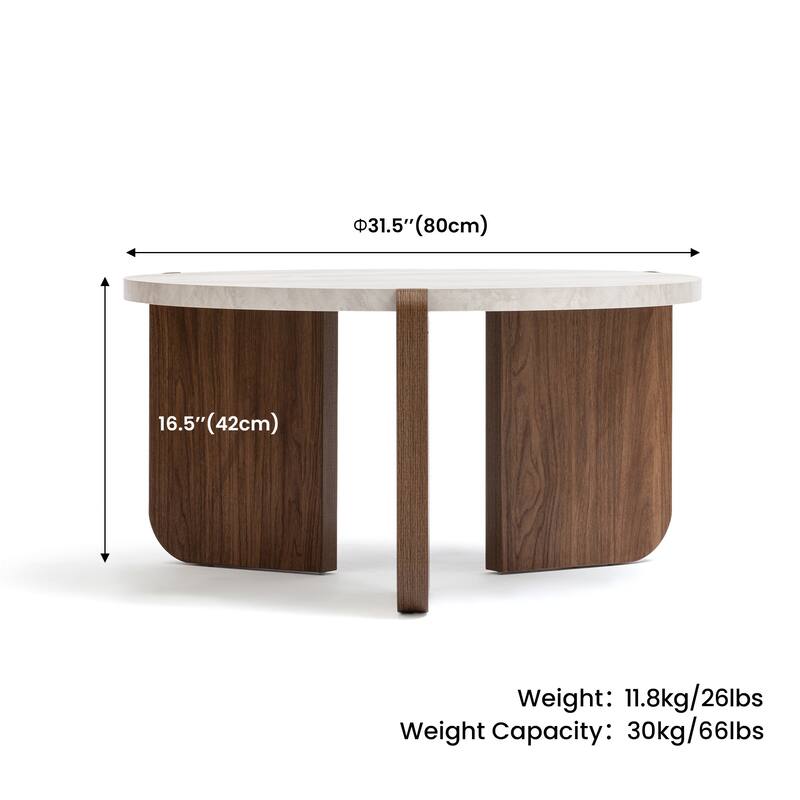 COSIEST Modern MDF Stone-Look Console Table,Coffee Table