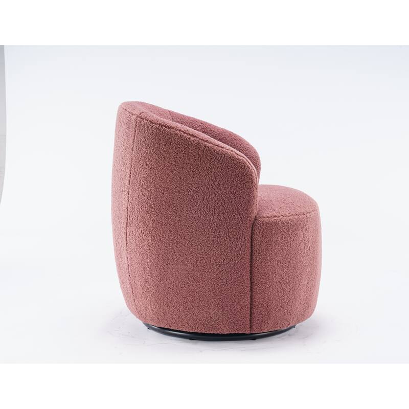 Teddy Fabric Swivel Accent Armchair Barrel Chair