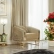 preview thumbnail 1 of 15, Renillo Upholstered Velvet Accent Chair Beige